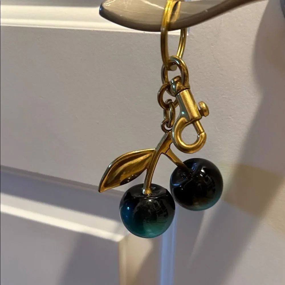 Gold and Black Cherry 🍒 keychain